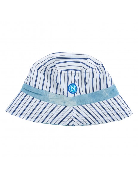 cappello double rigatino bianco e blu...