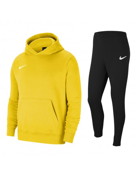 Yellow nike tracksuit for kids with hood