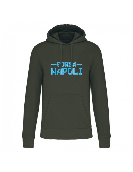 Green hooded sweatshirt Forza Napoli