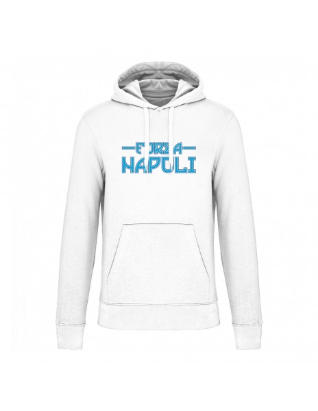 White  hooded sweatshirt Forza Napoli