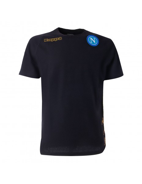 kappa ssc napoli black training t-shirt