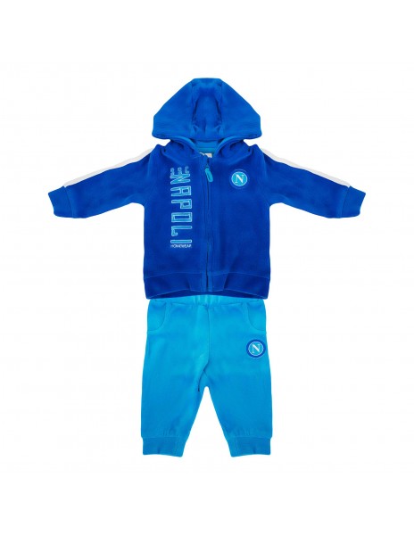 completo zip in ciniglia neonato blu...