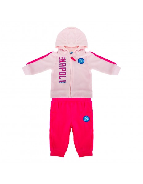 completo zip in ciniglia rosa neonata...