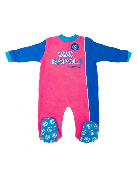 pigiama neonata fucsia e blu ssc napoli