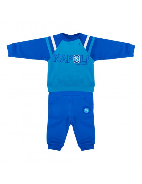 tuta felpata neonato blu ssc napoli