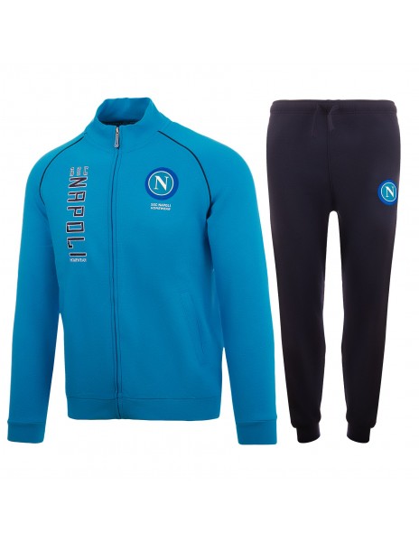 tuta felpata homewear azzurra ssc napoli