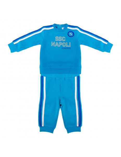 tuta felpata neonato azzurra ssc napoli