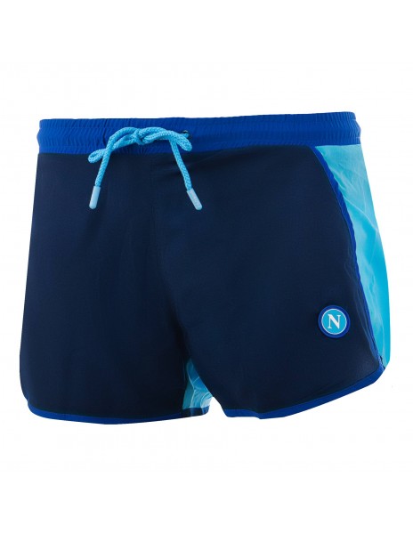 ssc napoli bicolor blue bermuda shorts 