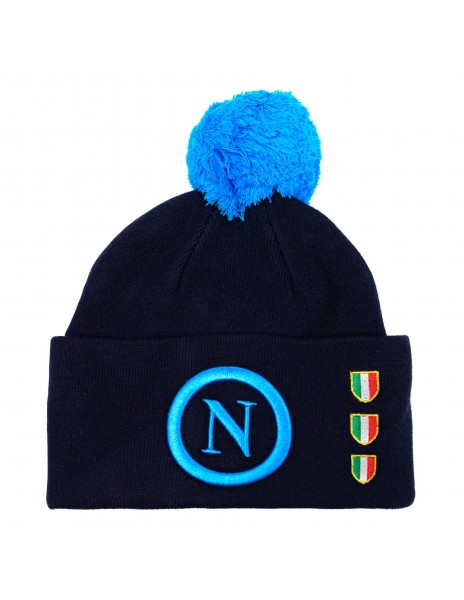 cappello pon pon blu SSC Napoli scudetto