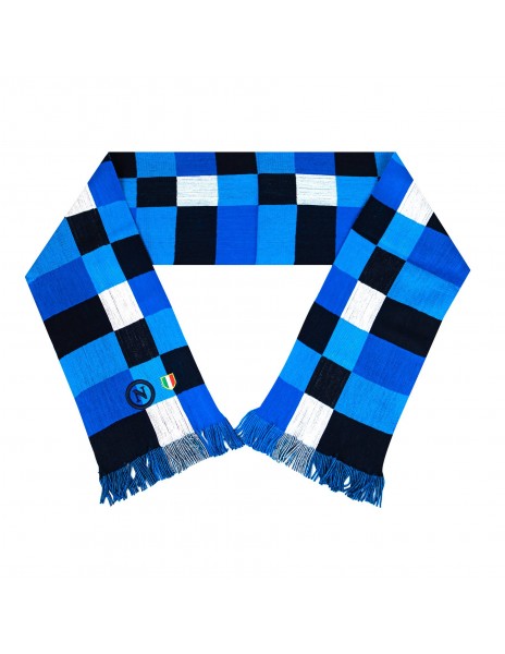 Checked jacquard scarf with SSC...