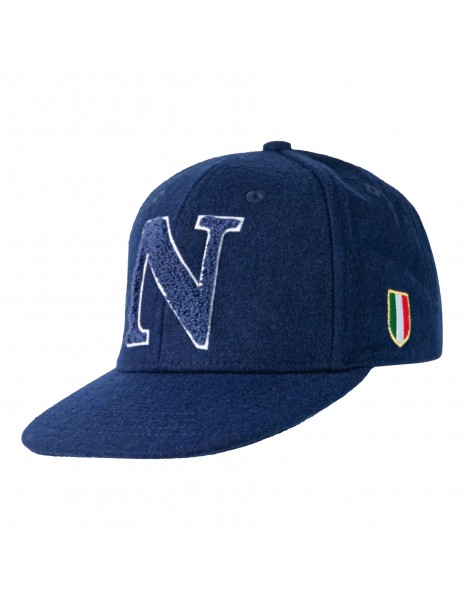 SSC Napoli shield blue felt snapback hat