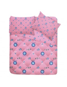 QUILT PINK SINGLE BED LOGOS...