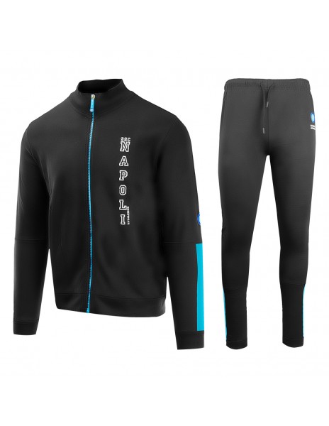 tuta nera homewear full zip ssc...