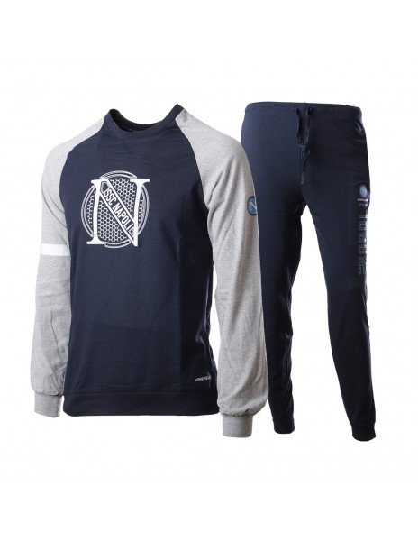 ssc napoli grey and blue crew-neck...