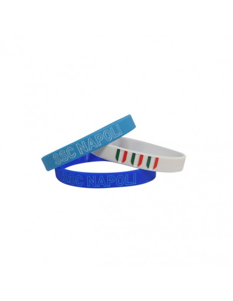 Set 3 braccialetti in silicone tricolore