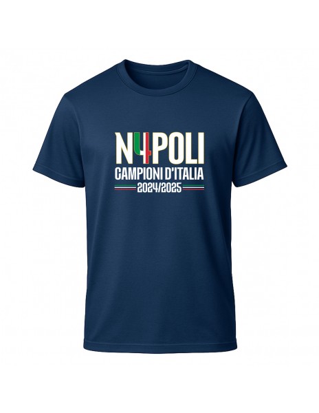 T-Shirt Napoli Campione 2025 BLU