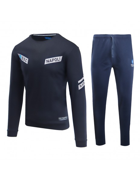 tuta homewear girocollo ssc napoli blu