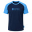 T-shirt estiva celeste con scritta ssc napoli