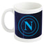 Tazza in Ceramica Interno Bianco con Logo Celeste su Fondo Blu Scuro Napoli
