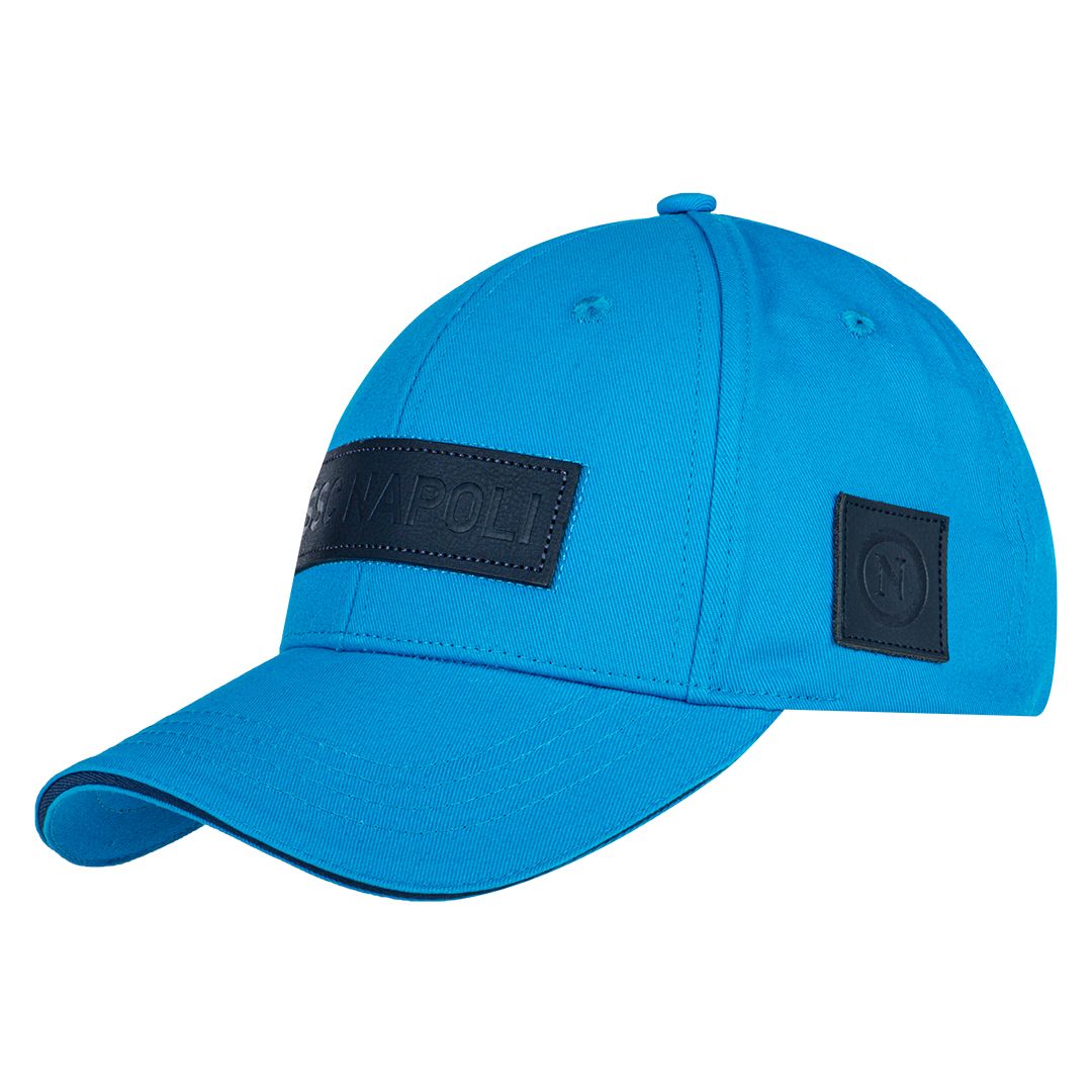 Cappello Baseball Patch In Pelle Azzurro SSC Napoli Napoli Store cappello-baseball-patch-in-pelle-azzurro-ssc-napoli-napoli-store
