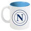 Tazza in Ceramica Interno Celeste con Logo Blu Napoli