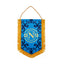 Gagliardetto SSC Napoli Azzurro Logo Oro Cento