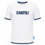 T-shirt estiva bianca con scritta ssc napoli blu