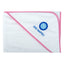 Accappatoio Triangolo Neonata Bianco e Rosa SSC Napoli