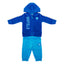 Completo zip in ciniglia neonato blu SSC Napoli
